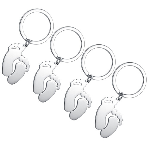 16 Pcs Hanging Keychain Baby Footprint Bag Accessory