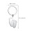 16 Pcs Hanging Keychain Baby Footprint Bag Accessory 11