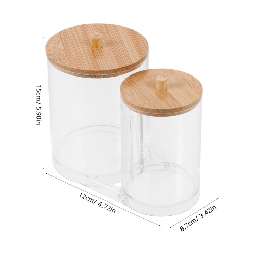 Clear Acrylic Cotton Swab Jar with Lid 1