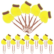 20pcs Banana Style Metal Paper Clips Office Study Supplies