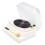 Retro Record Player Bluetooth Speaker 3.7V White, 1200mAh 12
