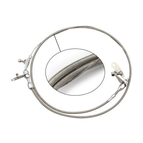 Transmission Kickdown Cable Kit, Stainless Braided 2