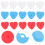 2 Count Red Balloon Weights Wedding Decoration Star/Heart Shaped 9