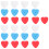 2 Count Red Balloon Weights Wedding Decoration Star/Heart Shaped 8