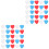 2 Count Red Balloon Weights Wedding Decoration Star/Heart Shaped 3
