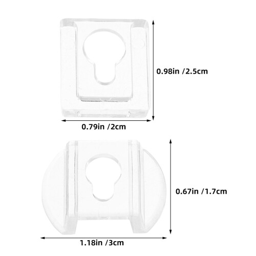 Acrylic Picture Hanging Clips Keyhole Bracket For Frames 20pcs 1