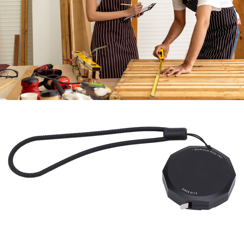Aluminium Alloy Mini Tape Measure 2M Spring Steel Ruler For Woodworking 7691346575975