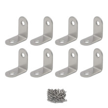 Pxyelec 50Pcs L Brace Set Stainless Steel 2mmThicker Brace Corner Steel Joint Right Angle Bracket Fastener Fixture Protector for Wall 30mm x30mm x1