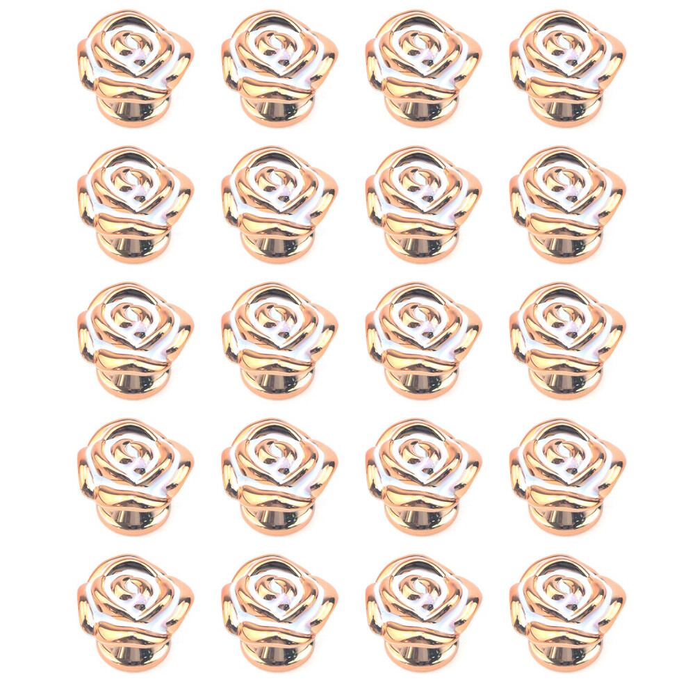 Bitray 20Pcs Rose Pulls Cabinet Knobs Flower Drawer Knobs Pull Handles 779712243165
