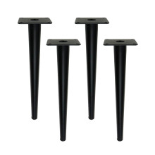 Geesatis 12 inch zware meubelpoten set van 4 1322 lbs capaciteit metalen poten voor meubels rond massief ijzer taps toelopende poten voor nachtkastje