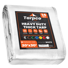 Tarpco Safety Bche extra rsistante de 14 mil, impermable, rsistante aux UV, anti-dchirure et anti-dchirure, avec bords renforcs pour toit