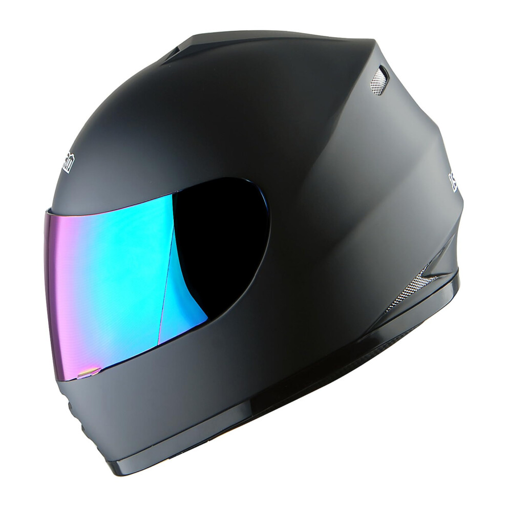 WOW Motorcycle Full Face Helmet Street Bike BMX MX Youth Kids Matt Black-image-OPC-PJY9XMD-NEW