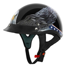 VCAN Cruiser Nov motocyklov polovicn helma Patriotic Eagle USA