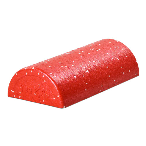 Yes4All Half Roller EPP - Red Snow Rolo de espuma para terapia muscular extra firme de 12 polegadas