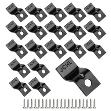 JCHL bordpladebef?stelser med skruer Sort Heavy Duty Z bordpladeforbindelser Bordclips/bordpladebeslag S?t med 20 pakker (inkluderer 20 klips og