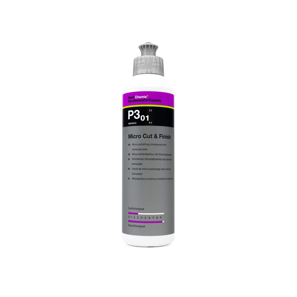 Koch-Chemie Micro Cut & Finish Polishing Compound With Carnauba Wax - Permanent Removal Of Holograms Fine Scratches & Sanding Marks; Long Term Seali 4260188687738