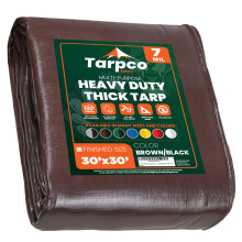Tarpco Safety Heavy Duty 7 Mil Plane, wasserdichte, UV-bestndige, rei- und reifeste Polyplane mit verstrkten Kanten fr Dach, Camping, Terrasse,