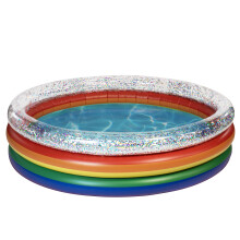 Poolcandy Aufblasbare Sonnenpools fr bis zu 3 Erwachsene (Rainbow Collection Sunning Pool Multicolor Glitter)