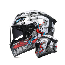 Celooblicejov motocyklov helma MotuoMr pro dospel Motocyklov helma pro motocykly Moped pro silnicn cyklistiku a motocyklov zvody s grafikou (p