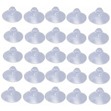 bnafes 30mm/1,2"""" m?bel Skrivebord Glas Gummi Transparent Anti-Kollision Sugekopper Sucker Hanger Puder til glas Plast Uden kroge Pakke med 25
