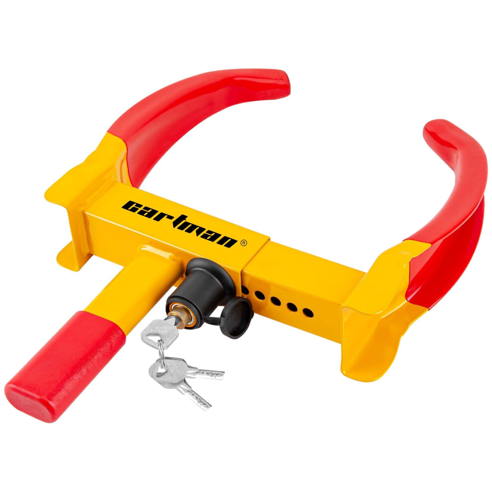 Cartman Heavy Duty Trailer Lock Wheel Clamp Universal Security Tire Lock Adjustable Anti Theft Lock For Trailers Suv Boats Atvs Motorcycles Gol 6943536315504