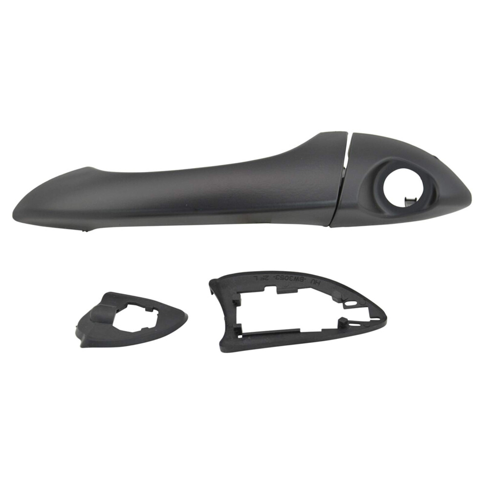Trq Front Left Exterior Door Handle Drivers Side Compatible With 20002006 Bmw X5 Black 191213486900