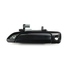 For Honda Civic 2001 02 03 04 2005 Exterior Door Handle Front Driver Side Smooth Black | With Key Hole | Trim:All Submodels