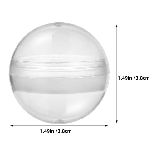 100Pcs Clear Round Plastic Capsules for Vending Machine Toy Storage 1