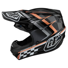 Troy Lee Designs SE4 hjelm til Motocross MX SE4 POLYACRYLITE hjelm; Forvredet sort/kobber LG