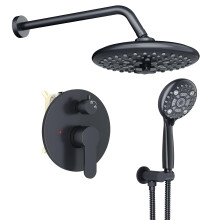 SR SUN RISE Rubinetto per doccia Sistema di soffione doccia multifunzionale ad alta pressione da 10 pollici con soffione doccia portatile Valvola