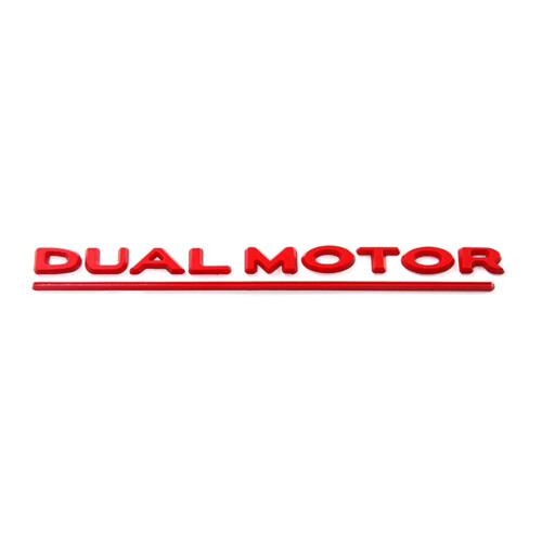 CoolKo Dual Motor Underlined 3D Letter Emblems Refitting High-Performance Trunk Badge Compatible with Tesla Model X S 3 Y