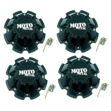 WheelPros Confezione da 4 M793BK01 Moto Metal Cap M793 Coprimozzo ruota nero
