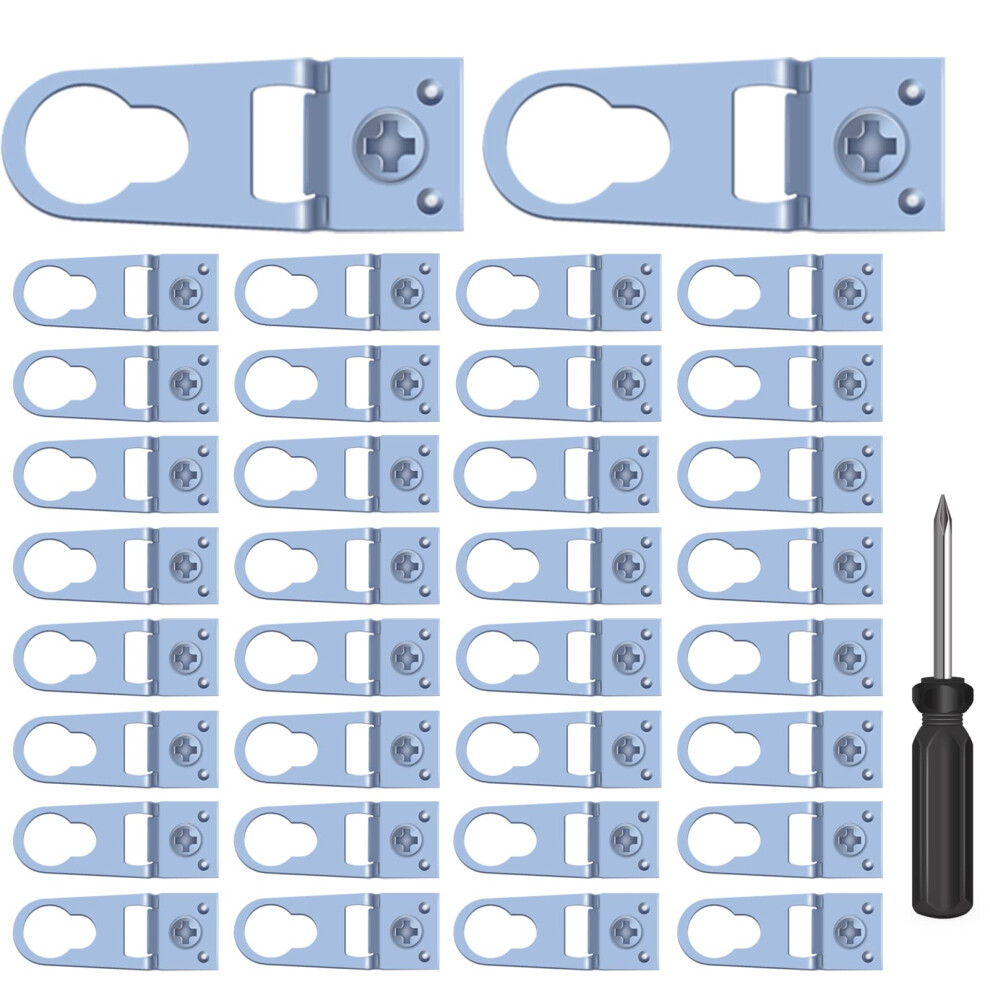 30 Sets Of Metal Frame D-Ring Picture Hangers With Screws And Screwdrivers - For Open-Type Frame Channels Will Not Damage Photo Frames 608571255524