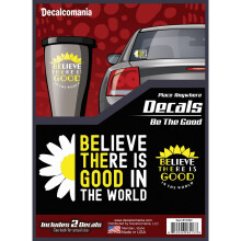 Samolepka Decalcomania Be The Good Car Samolepka - Sada 2 samolepek Verte, e na svete je dobr okno - Samolepka na okno Daisy Car Decal
