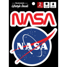 NASA-Aufkleber  Set mit 2 NASA-Aufklebern fr Fahrzeuge, Tumbler, Laptop, Wasserflasche  lizenziertes offizielles NASA-Logo, Autoaufkleber, wasserf