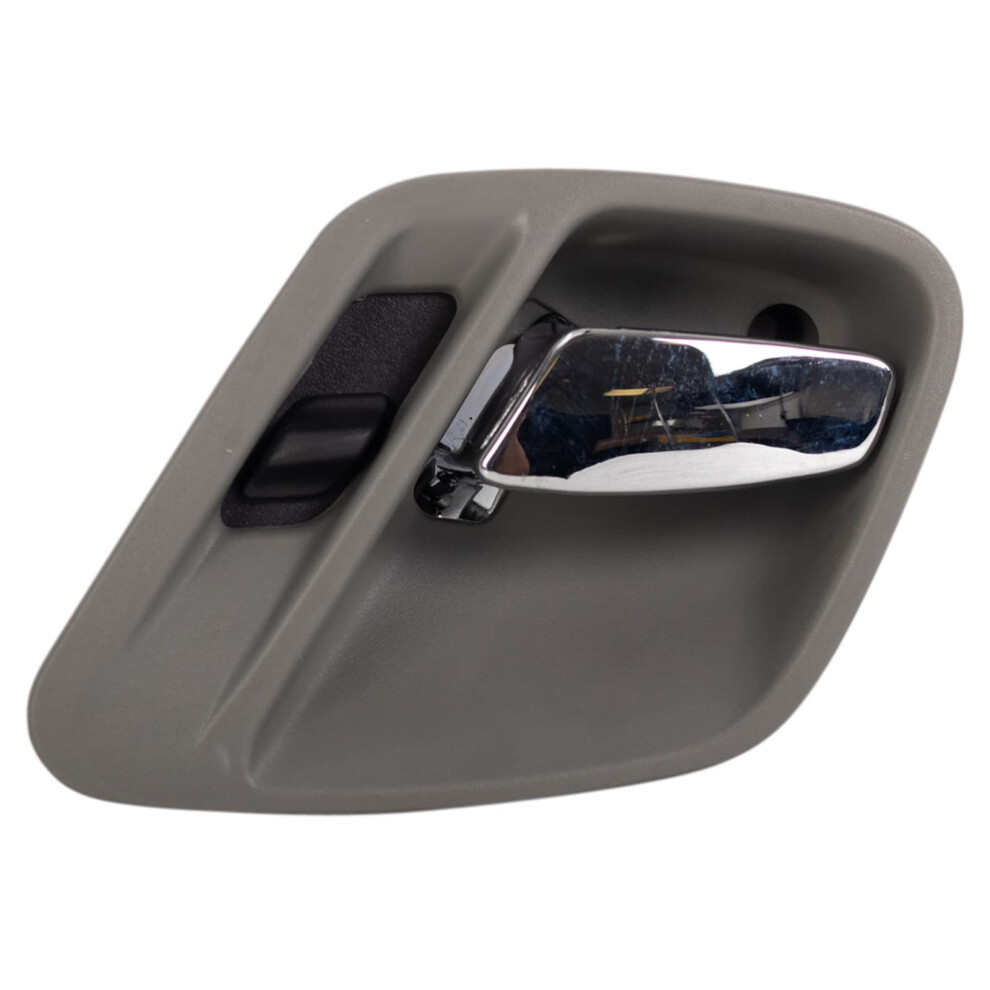 Trq Passenger Side Interior Door Handle Housing With Chrome Lever Compatible With 19992004 Jeep Grand Cherokee Gray 195591322249
