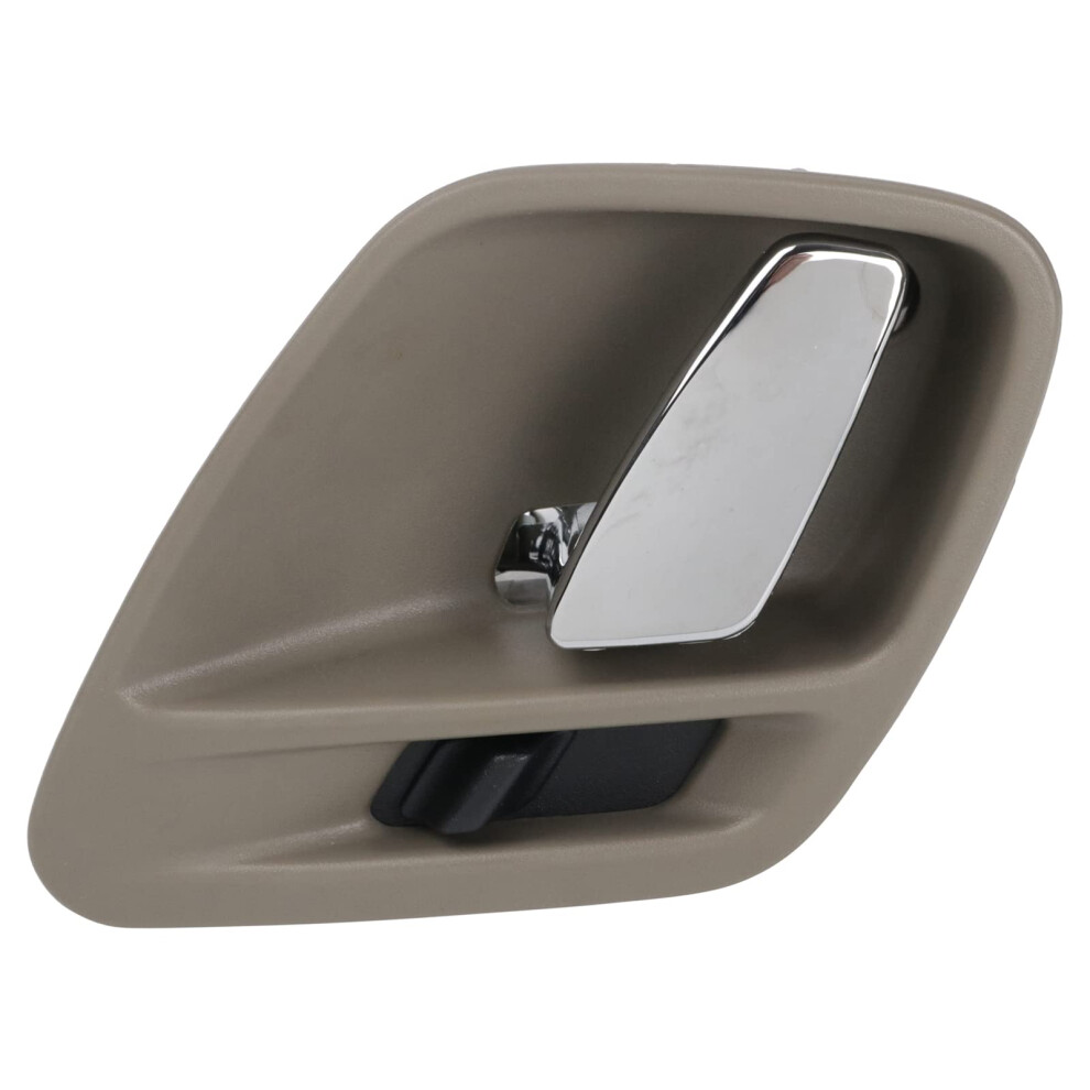 Trq Driver Side Interior Door Handle Pebble Housing With Chrome Lever Compatible With 19992004 Jeep Grand Cherokee Beige 195591322096