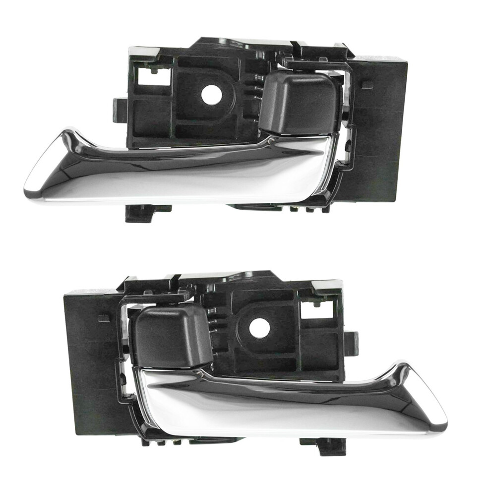 Trq Inside Door Handle Chrome Driver Passenger Pair For Colorado Canyon I280 Black 195591306980
