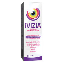 iVIZIA Mizellen-Augenlidreiniger zur Reinigung empfindlicher Augenlider, ohne BAK, ohne Konservierungsstoffe, ohne Ausspülen, entfernt sanft Make-up.