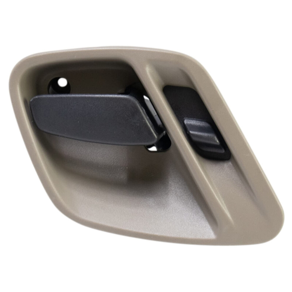 Trq Driver Side Interior Door Handle Pebble Housing With Lever Compatible With 19992004 Jeep Grand Cherokee Beige/Black 195591319911