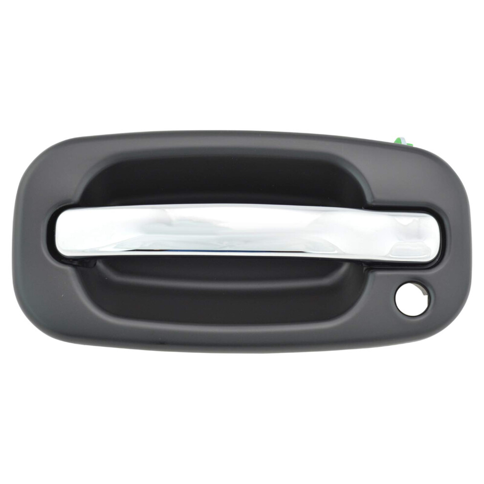 Trq Chromeblack Door Handle Left Lh Front Exterior For Silverado Pickup Truck 191213486436