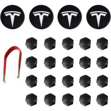 XINFOOB Tesla Modello 3 Y Coprimozzi Ruota Copertura Centrale Argento Opaco 4 Pezzi per XINFOOB Modifica Coprimozzi Accessori Tesla