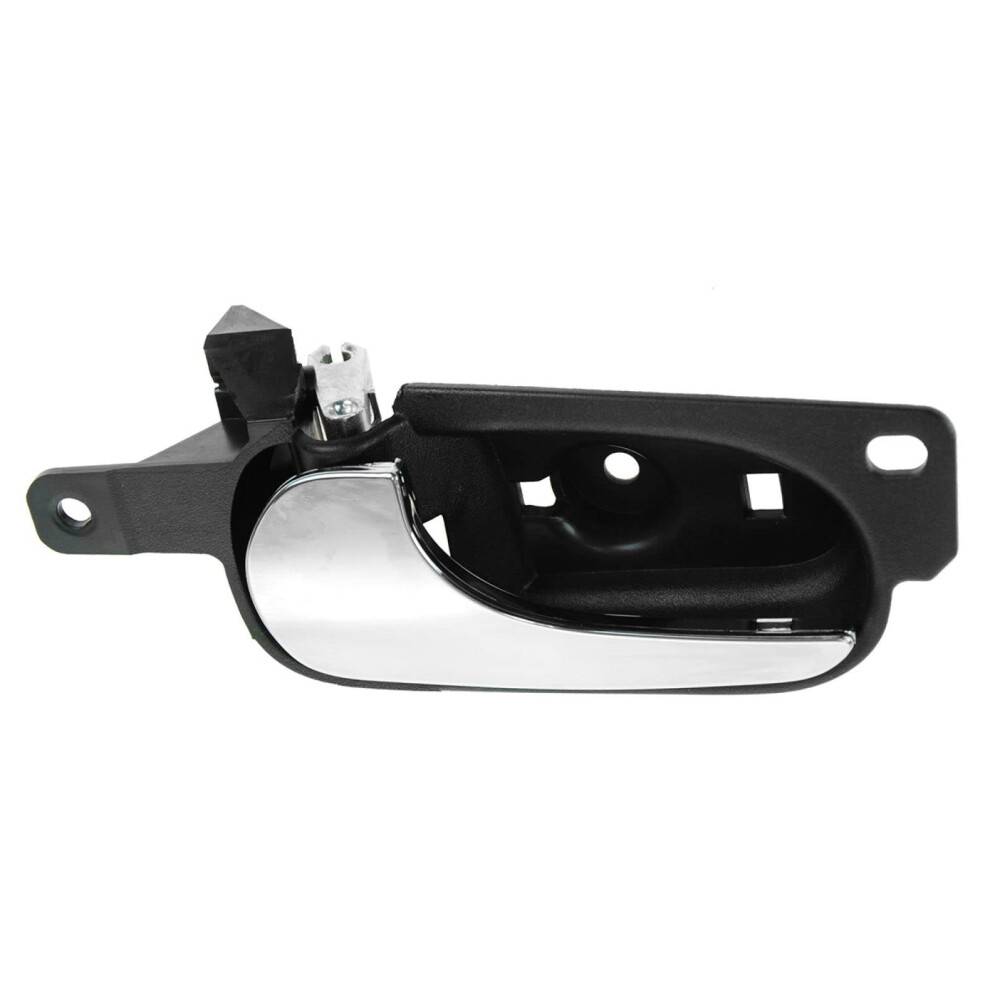 Trq Rear Left Interior Door Handle Chrome & Drivers Side Compatible With 20062011 Buick Lucerne Black 191213496749