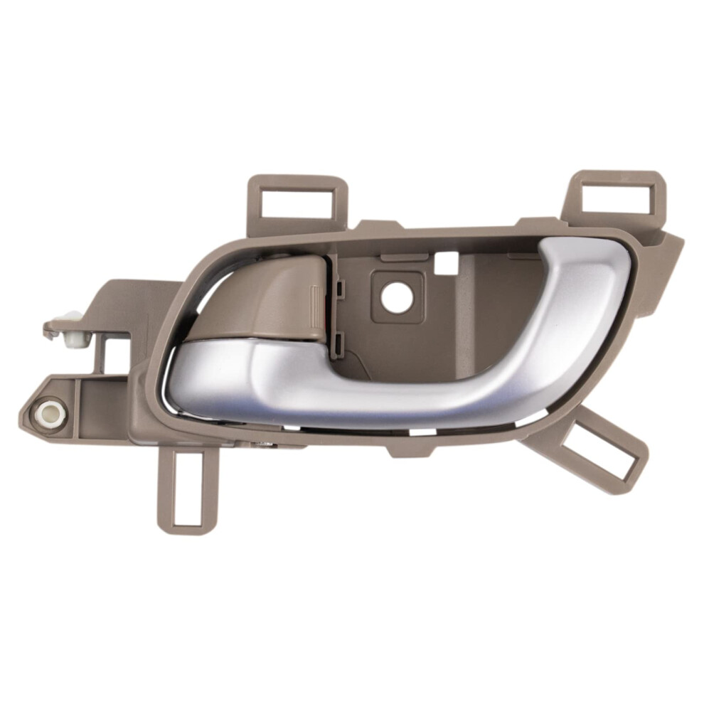 Trq Driver Side Interior Door Handle Housing With Lever Compatible With 20122015 Honda Civic Beige/Silver 195591465908