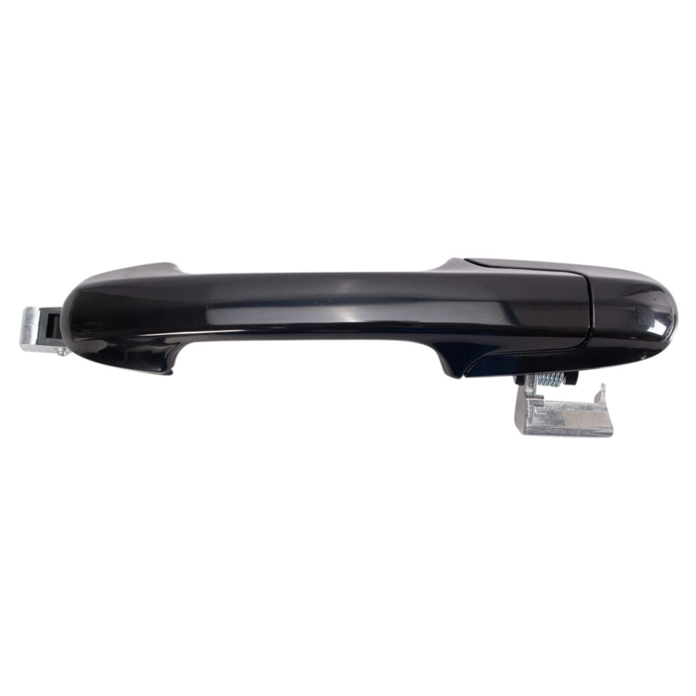 Trq Rear Right Exterior Door Handle Passenger Side Compatible With 20032007 Honda Accord Black 195591465380
