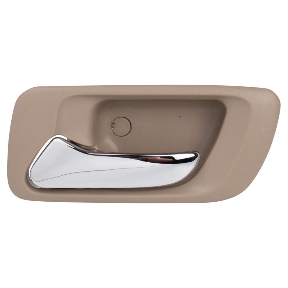 Trq Rear Left Interior Door Handle Housing With Chrome Lever Drivers Side Compatible With 19982002 Honda Accord Beige 195591466080