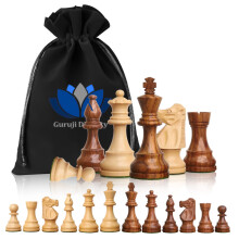 Édition Collector Blessings Décor Pièces d'Échecs en Bois Figurines (Marron & Blanc)