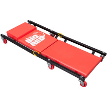 BIG RED 36"""" 2-delt polstret rullende garage-/butikskrybemekanikervogn med nakkesttte og 6 hjul Rd TR7565R Torin