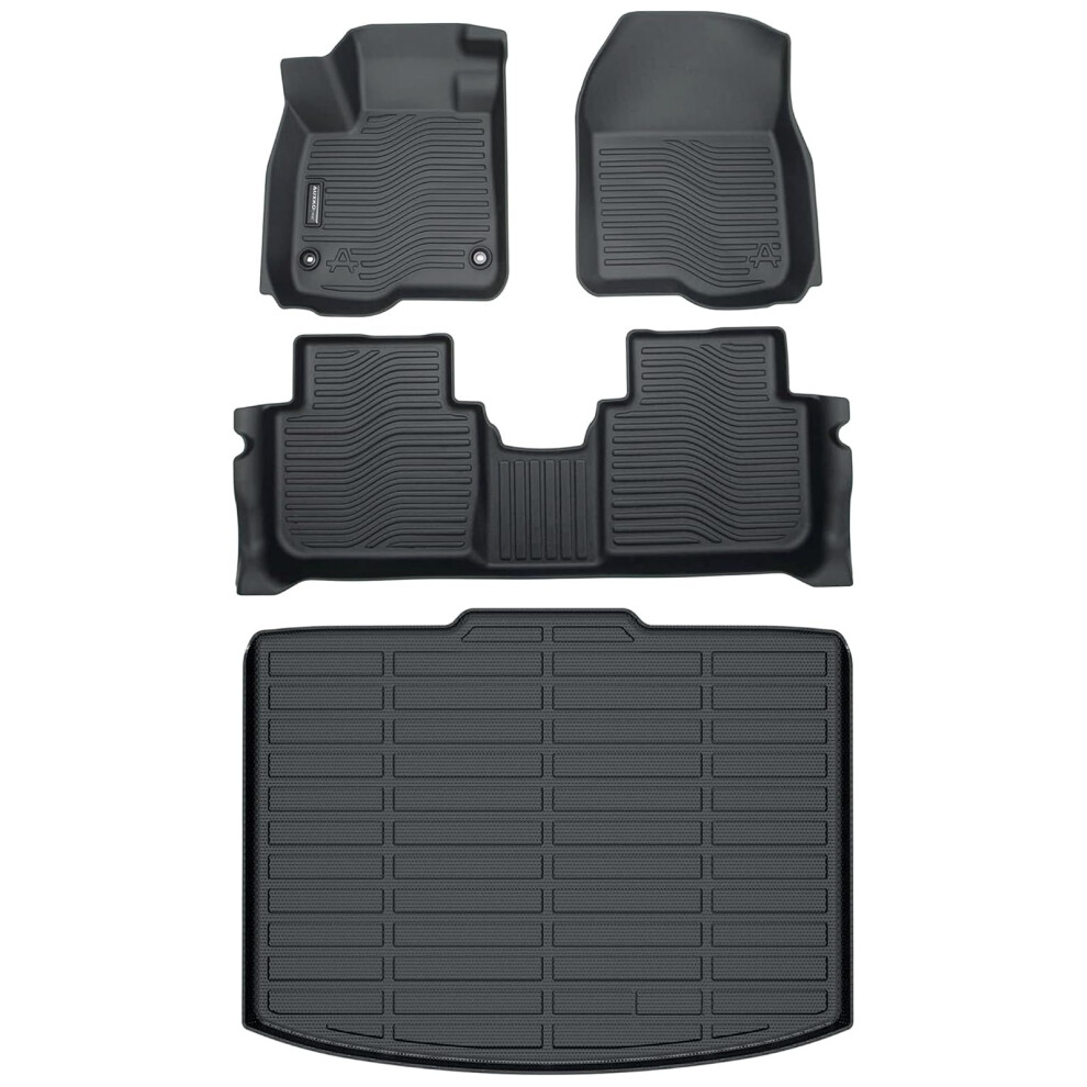 Auxko All Weather Floor Mats Cargo Liner Fit for Honda CRV 2023 2024 2025Not Hybrid TPE Rubber Liners Set CRV Accessories Cargo Liner for Lowest