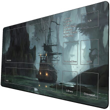 MTG Playmat Jtkszonyeg MTG TCG-hez 24 x 14 hvelykes Kereskedelmi krtyval tintzott jtkszonyegek troltskval Sima gumi felletu harci jtk